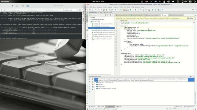Agregar OpenCV SDK a Android Studio en Linux Loki (Ubuntu 16) смотреть онлайн