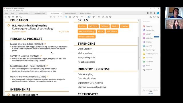 Data Science Resume Round-Up With @TinaHuang1 - Episode 1 смотреть онлайн