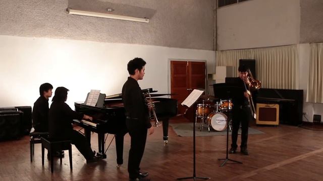 Eric Ewazen - Pastorale for Trumpet Trombone and Piano by Songrit Thongchai смотреть онлайн