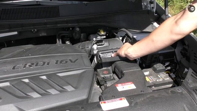 Замена воздушного фильтра Киа Соренто Прайм / Соренто 2.2 дизель / Воздушный фильтр Киа