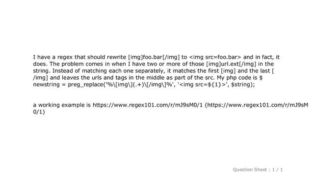 HTML : Regex matches only once смотреть онлайн
