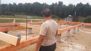 Строительство большого дома Афрейм (Шалаш), Начало работ