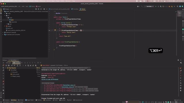 IntellIJ IDEA Tennis Practice in Java #02 смотреть онлайн