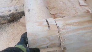 Рубка в лапу, с тёплым углом.