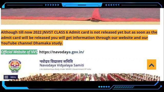 Navodaya Vidyalaya Class 6 Admit Card 2022-23|| JNV Admit Card 2022 Class 6|| Admit Card kab aayega смотреть онлайн