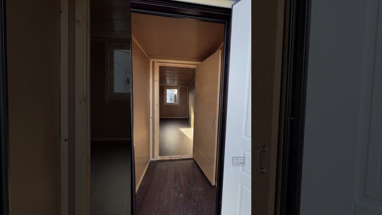 Бытовка БК-3 с линолеумом и металлической дверью смотреть онлайн