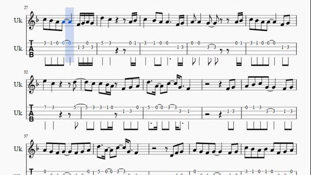 Ukulele Tab: How to play What Do You Mean by Justin Bieber