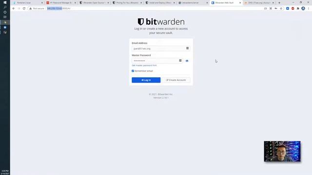 Using Docker+Portainer To Install Open Source Password Manager Bitwarden