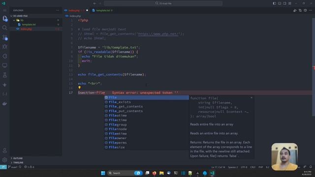 PHP TUTORIAL #86 LOAD FILE KE TEXT DAN ARRAY смотреть онлайн