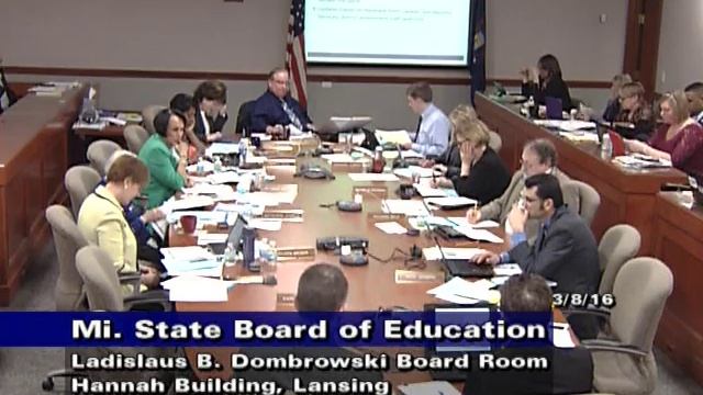 Michigan State Board of Education Meeting for March 8, 2016 - Afternoon Session смотреть онлайн