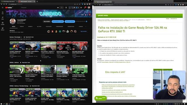 ERROS NAS RTX 3060 e RTX 3060ti - No novo driver NVIDIA смотреть онлайн