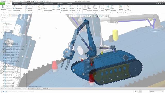 Работа со сборками в Creo. Параллельное и низходящее конструирование.