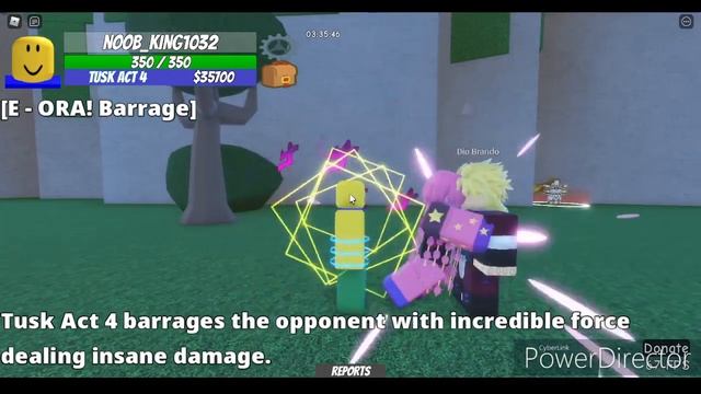 Tusk Act 4 Rework Showcase! | Stand Unusual [ Roblox ] смотреть онлайн