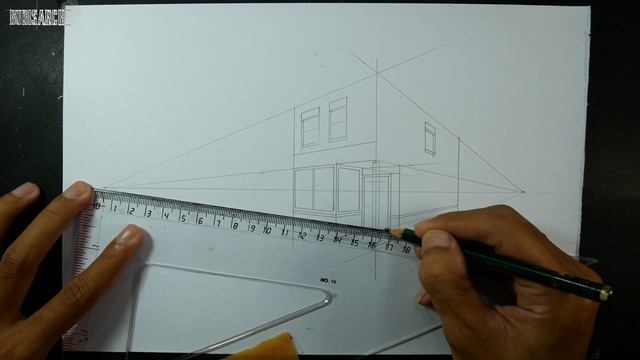 How To Draw Building in 2 Point Perspective Book Store смотреть онлайн