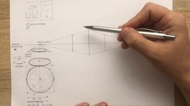 Линейная перспектива. Как рисовать куб, круг, отражение в воде смотреть онлайн