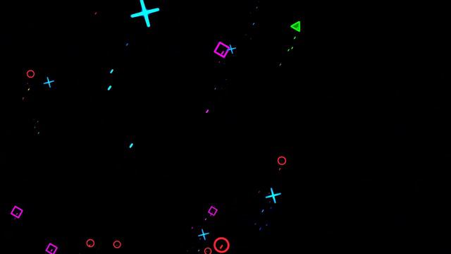 Футаж HD. Летящие вверх фигуры. На черном фоне смотреть онлайн