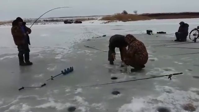 Зимняя рыбалка в Краснодарском крае р.Кочеты, декабрь 2016 г. смотреть онлайн