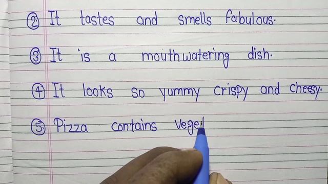 Essay On My favourite food in English || 10 lines On My favourite food pizza || My favourite food смотреть онлайн