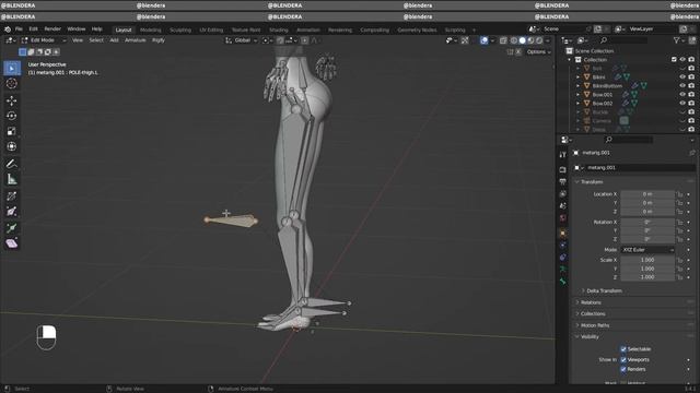 How to setup IK bones: Blender Beginner Tutorials смотреть онлайн