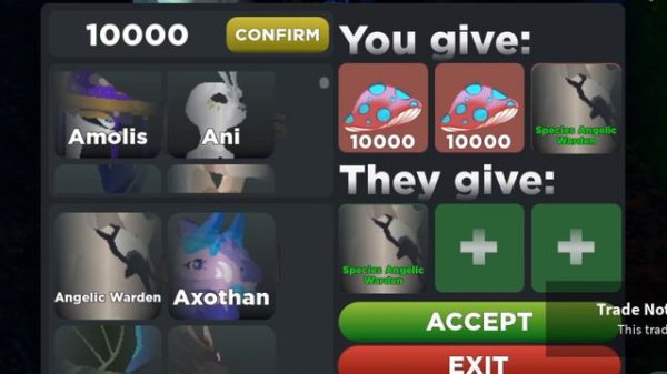 TRADING 30K MUSH! ТРЕЙДИМ 30К ГРИБОВ! Creatures of Sonaria Существа Сонарии