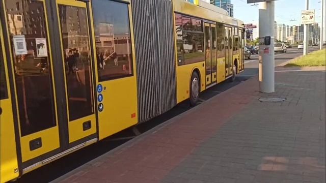 Отправление с остановки Студенческая деревня автобуса МАЗ 215 и троллейбуса БКМ 333 смотреть онлайн