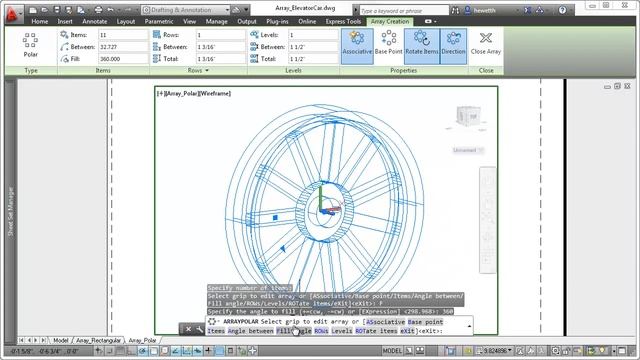 AutoCAD 2013: Associative Arrays - U.S. CAD смотреть онлайн