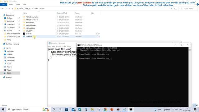 how to compile and run java program in command prompt & eclipse смотреть онлайн