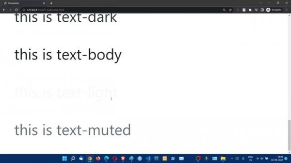 Bootstrap 4 Colors | Text and Background colors in Bootstrap 4 | Bootstrap 4 Tutorial in Hindi 5