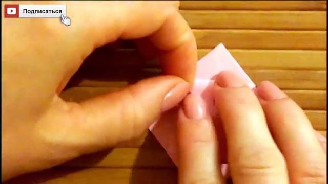 How to make origami heart with a flower. Heart with a flower made of paper. Origami for Beginners смотреть онлайн