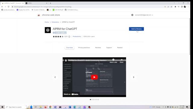 Installing Chrome plugin AIPRM (Artificial Intelligence-Powered Response Manager) for chatGPT смотреть онлайн