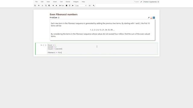 Project Euler Problem 2 Python смотреть онлайн