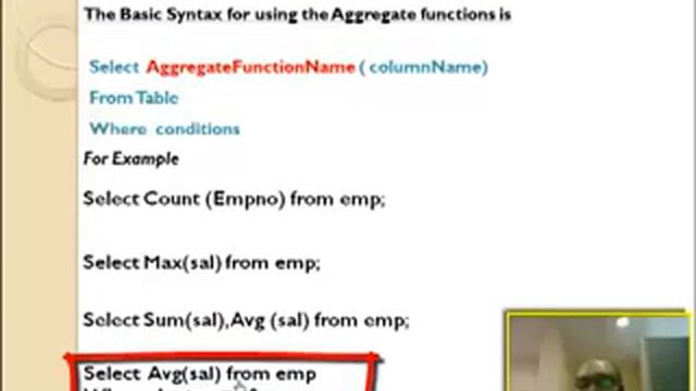 19 Lecture 5 Retrieving Data Aggregate Functions смотреть онлайн