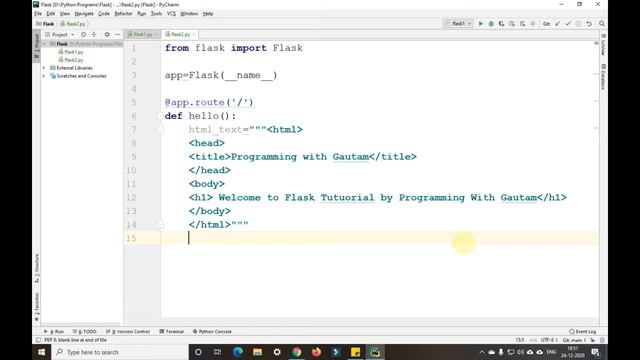 Using HTML code with Flask in python | 111 Day code Challenge | Programming with Gautam смотреть онлайн
