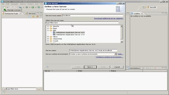 Crash course in Enterprise JavaBeans 3 - Part 1 Creating the local WebSphere Server смотреть онлайн