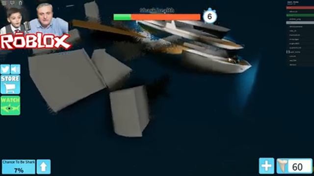 Роблокс СИМУЛЯТОР АКУЛЫ ! нас съела САМАЯ БОЛЬШАЯ АКУЛА В МИРЕ = ROBLOX на русском, SharkBite смотреть онлайн
