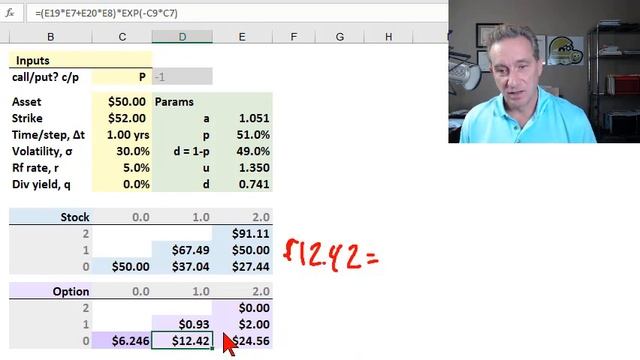 Binomial tree option price: American-style (FRM T4-8) смотреть онлайн