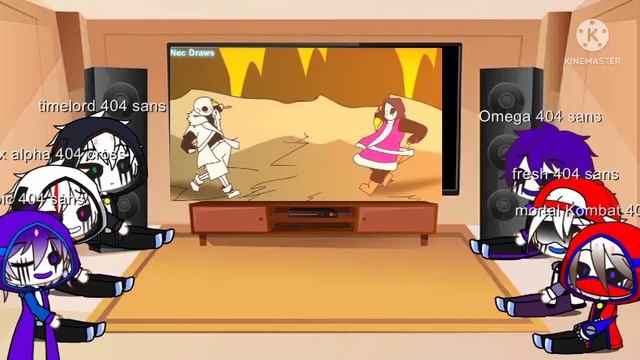 error 404 au react to epic sans vs Cross sans| gacha club смотреть онлайн