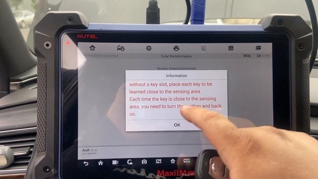 AUTEL IM608 PRO A6/A7 AUDI  2012 ALL KEYS LOST (BCM2)
