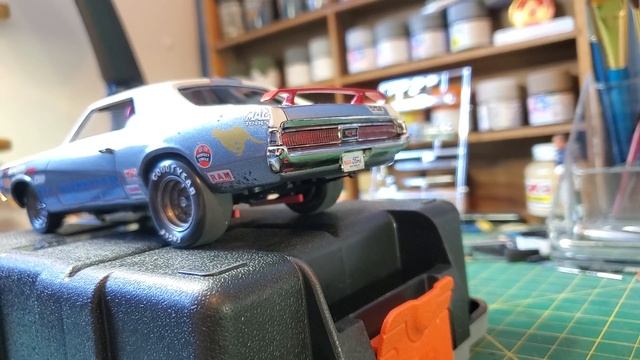 Built up AMT 1969 Ford Cougar Drag 1/25 scale model kit смотреть онлайн