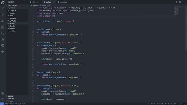 Python Flask Tutorial - Database with Flask-SQLAlchemy смотреть онлайн