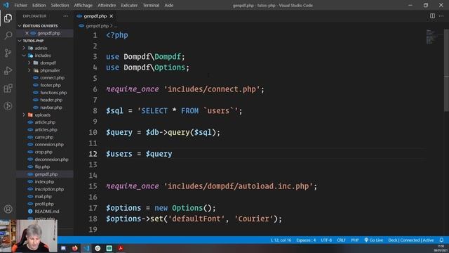 19 - Débuter en PHP - Générer des fichiers PDF (PHP8) смотреть онлайн