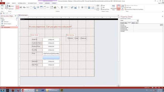 Microsoft Access VBA Programming - Discount Calculator using Class Module смотреть онлайн