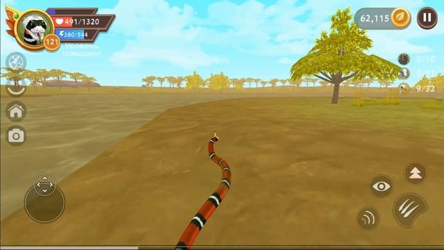 Змея охотится на страусов в САВАННЕ WildCraft смотреть онлайн