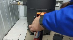 Котел на отработке Теплоген   первый запуск