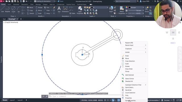 Autocad Drawing Practice 45: Using polar array, offset, hatch, Trim, fillet, and circle Commands смотреть онлайн