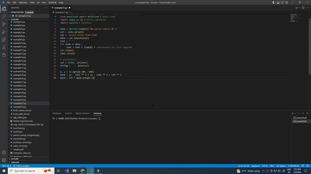 Python to generate word cloud graphs from text using Database смотреть онлайн