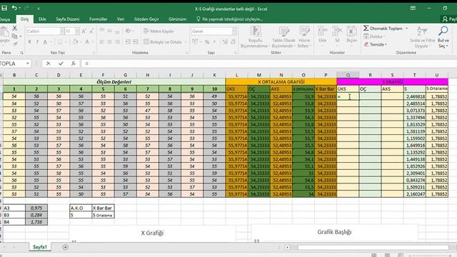 excel de X -S grafiği oluşturma смотреть онлайн