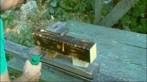 71.  Обжиг дерева перед брашированием.  Скамейка садовая брашированная  из сосны своими руками. ч 4