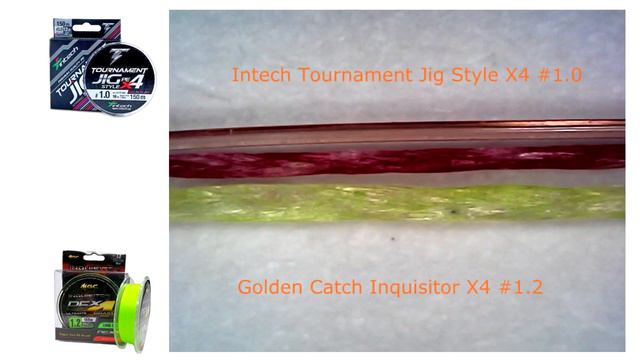 Тест шнуров для рыбалки. Intech Tournament Jig Style X4. Golden Catch Inquisitor X4 смотреть онлайн