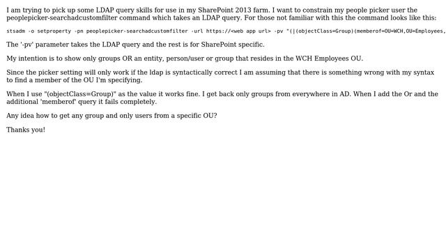 LDAP Query for OU or group смотреть онлайн